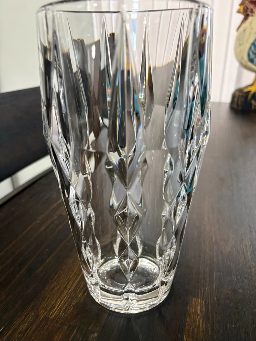 Vera Wang Clear Cut-Glass Vase - Clear